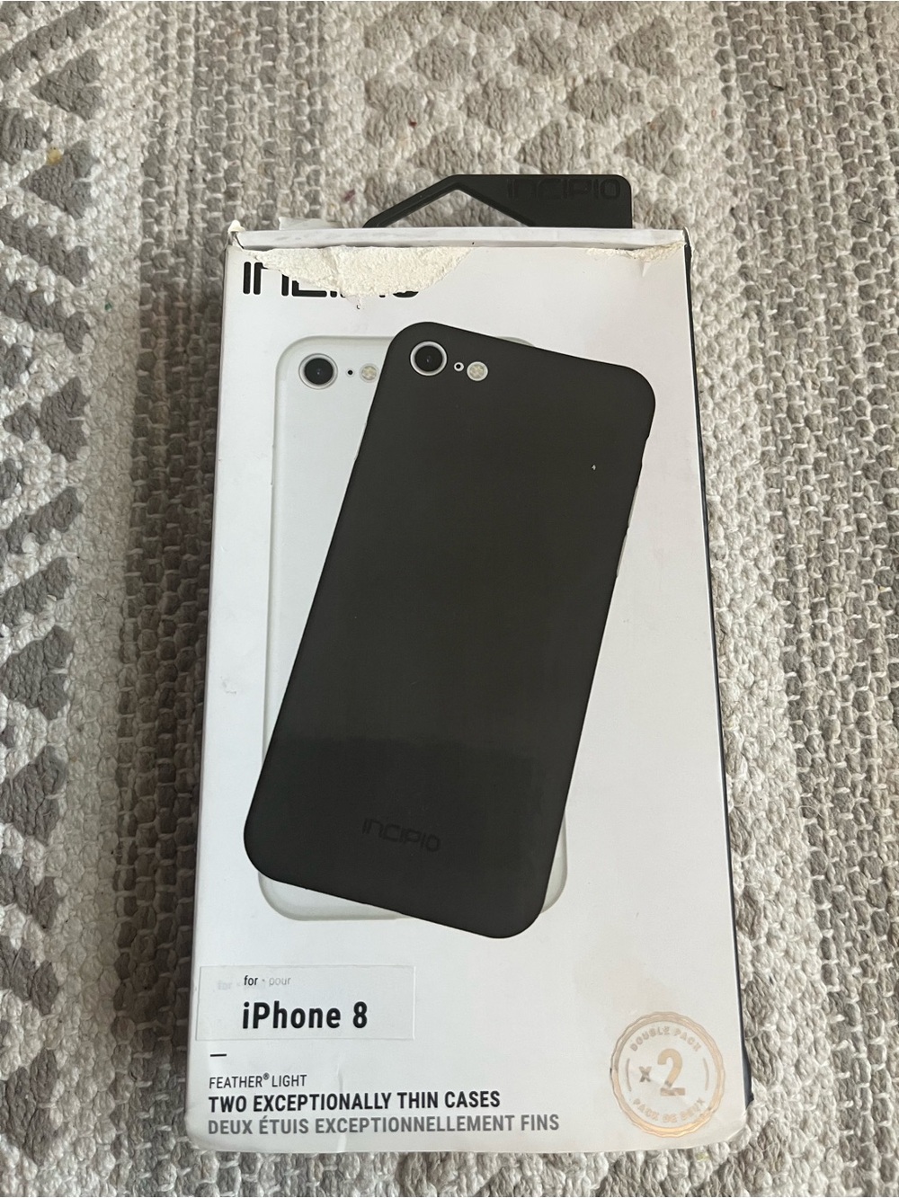 Incipio Feather® Light Black 2-Pack iPhone 8 Case